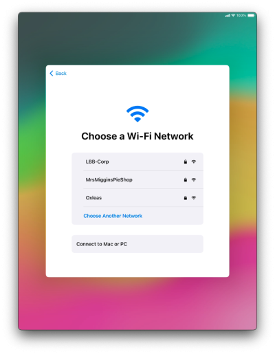 Choose a Wi-Fi.